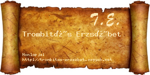 Trombitás Erzsébet névjegykártya